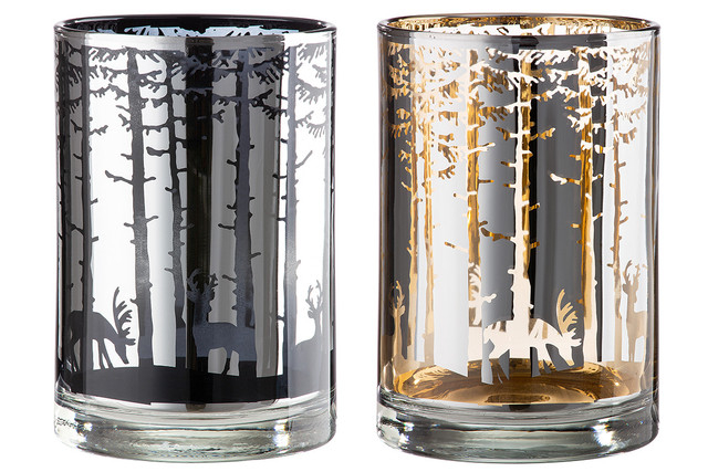 Suport lumanare, WALDESRUH, Sticla, 12.5X10 cm, set 2 [2]