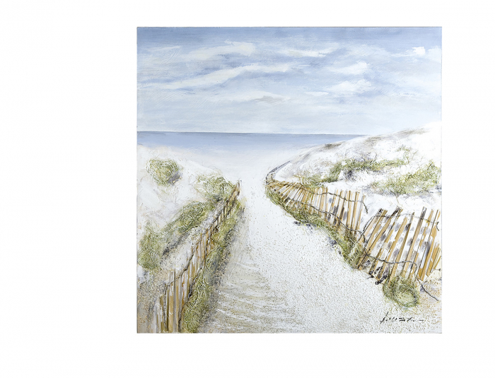 Tablou Beach Idyll, panza, multicolor, 100x100 cm [2]