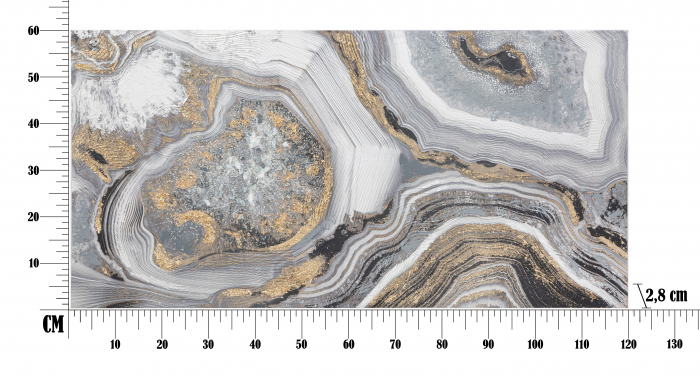 Tablou Cave, lemn de pin/panza, multicolor, 120X3.8X60 cm [3]