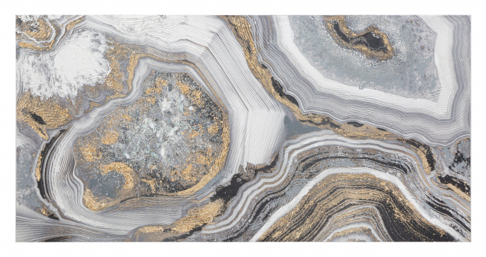 Tablou Cave, lemn de pin/panza, multicolor, 120X3.8X60 cm [2]