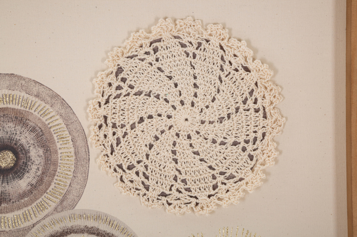 Tablou CIRCLY WITH APPLICATION CIRCLY, Maro, Lemn/Canvas, 60x45x3.2 cm [5]