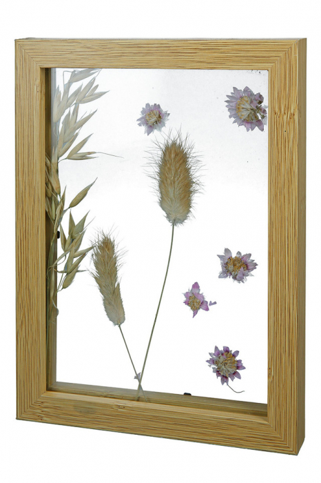 Tablou cu flori uscate, MDF, 7.5X23 cm [2]