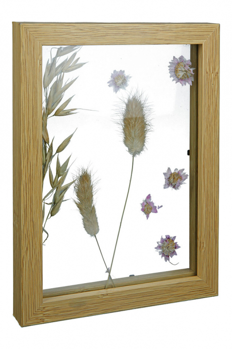 Tablou cu flori uscate, MDF, 7.5X23 cm [3]