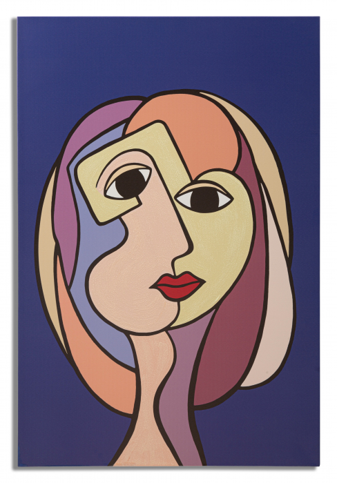 Tablou Double Face Large -A-, Lemn/Canvas, Multicolor, 120x80x3 cm [5]