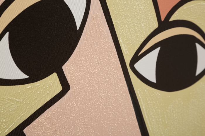 Tablou Double Face Large -A-, Lemn/Canvas, Multicolor, 120x80x3 cm [2]