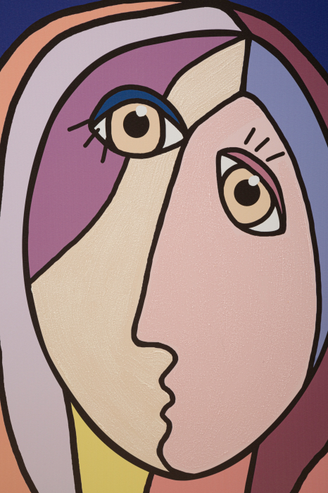 Tablou Double Face Large -B-, Lemn/Canvas, Multicolor, 120x80x3 cm [4]