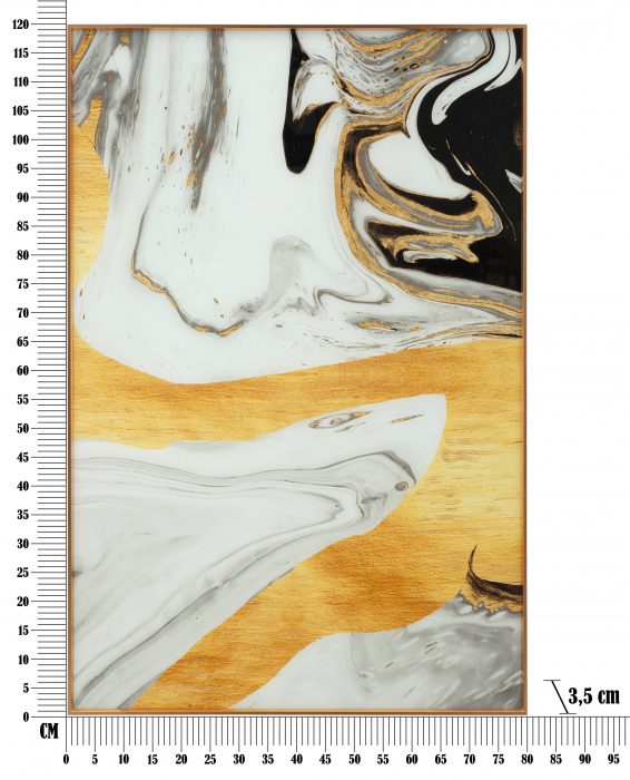 Tablou Ghostly, Sticla/Aluminiu/Hartie, Multicolor, 120x80x3.5 cm [7]