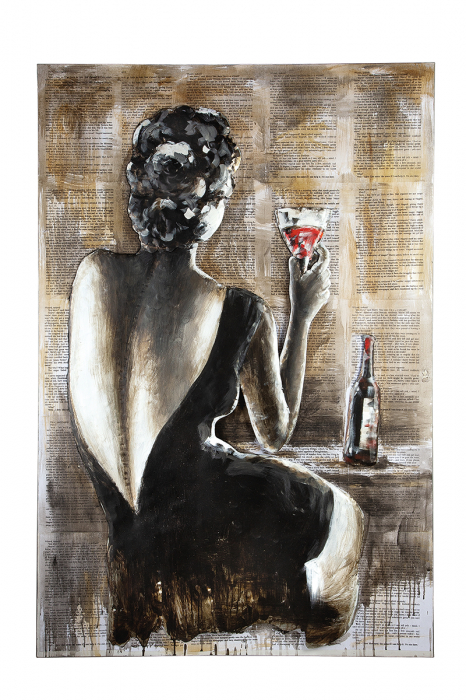 Tablou lucrat manual BEAUTY, metal, 150x100x9 cm [2]