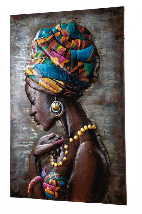 Tablou lucrat manual MALEIKA, metal, 120x80x6 cm [2]