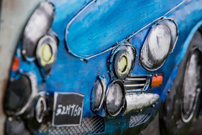 Tablou masina sport albastra, metalic [2]