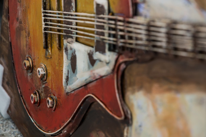 Tablou chitara electrica, metalic [2]