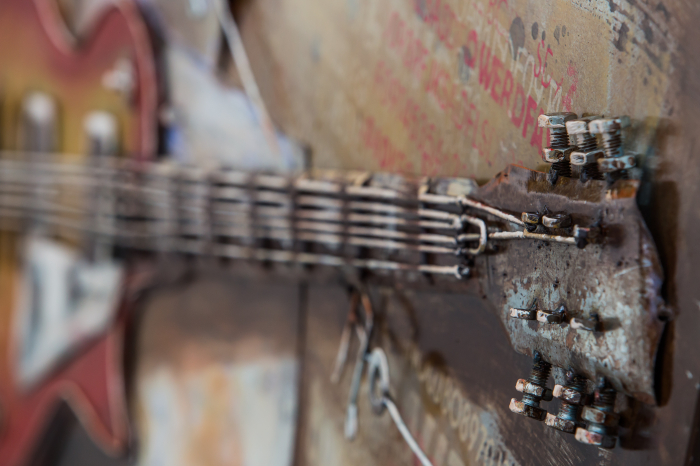 Tablou chitara electrica, metalic [3]