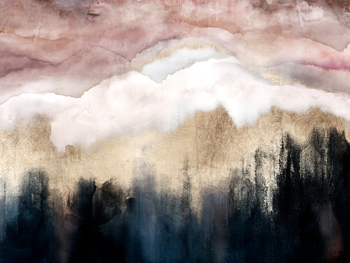 Tablou Mountain, lemn de pin/panza, multicolor, 80X2.7X60 cm [4]