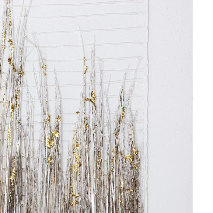 Tablou, patrat, „Cespuglio”, motiv cu iarba, panza, alb, PU 1, L. 3 cm, l. 80 cm, H 80 cm [2]