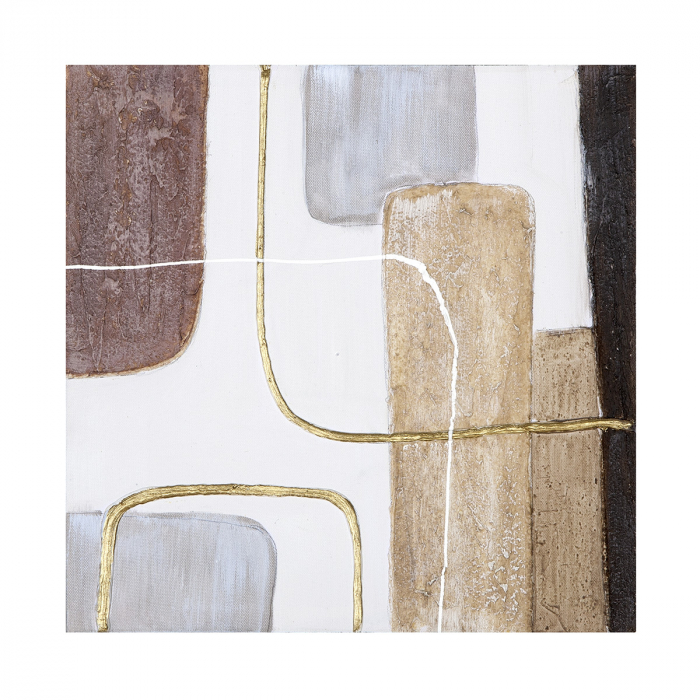 Tablou, pătrat, Doro, Pânză, alb, PU 6, 2 buc. asortate, L. 2,5 cm, L. 40 cm, H. 40 cm [3]