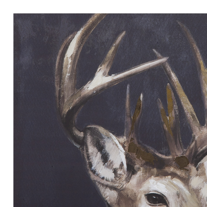 Tablou, patrat, „Hirsch”, motiv cerb, panza, negru, PU 1, L. 3 cm, l. 60 cm, H 60 cm [3]