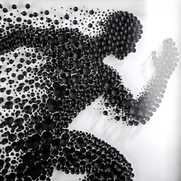 Tablou, pătrat, MDF, negru, PU 1, L. 6 cm, l. 80 cm, H 80 cm [3]