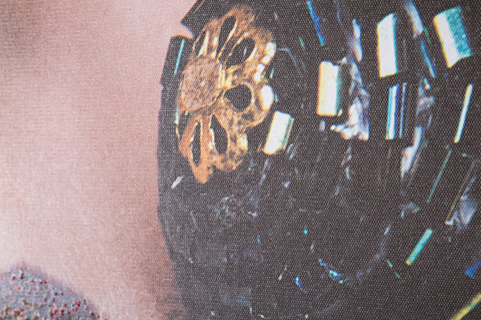 Tablou pictat manual Beautiful Lips, Lemn/Canvas, Multicolor, 120x80x3.8 cm [2]