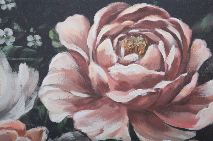 Tablou pictat manual Flowy - B -, Lemn/Canvas, Multicolor, 60x120x3.7 cm [3]