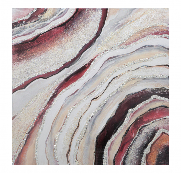 Tablou Redy, lemn de pin/panza, multicolor, 80X2.8X80 cm [2]