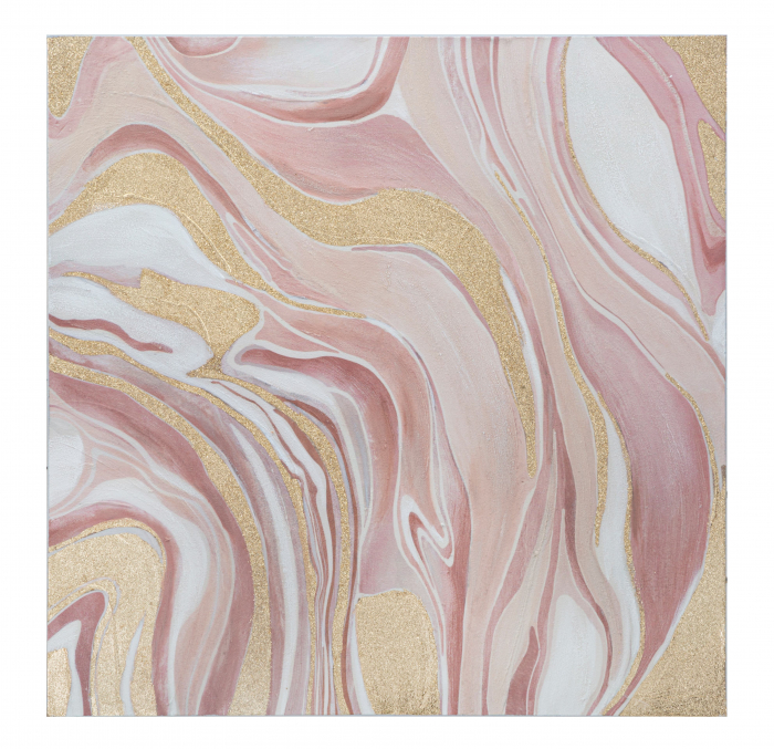 Tablou Rozly, lemn de pin/panza, multicolor, 80X2.8X80 cm [2]