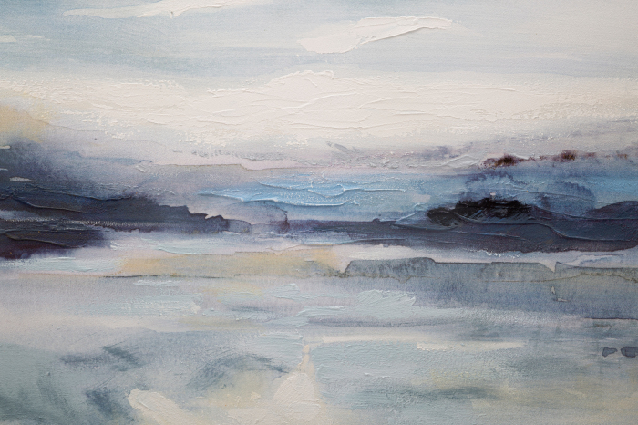 Tablou Softly, lemn de pin/panza, multicolor, 100X2.8X80 cm [6]