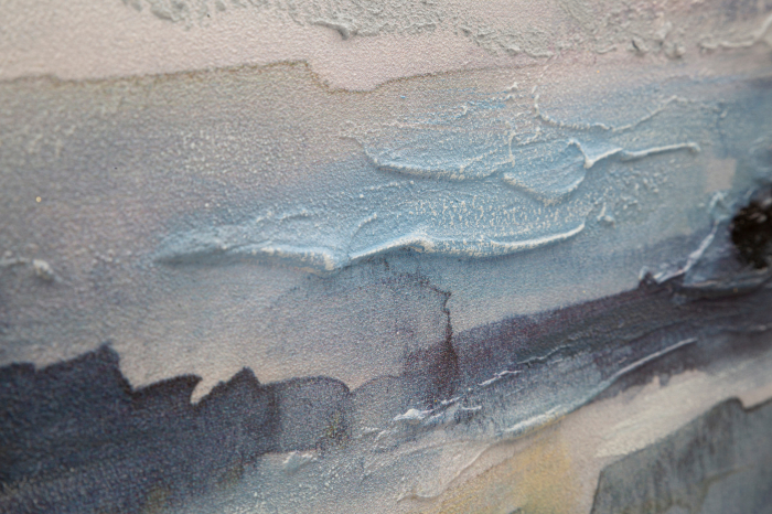 Tablou Softly, lemn de pin/panza, multicolor, 100X2.8X80 cm [5]