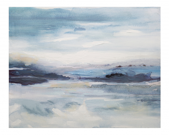 Tablou Softly, lemn de pin/panza, multicolor, 100X2.8X80 cm [2]