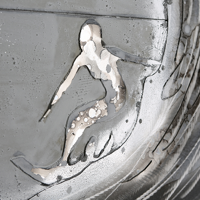 Tablou SURFER, panza/aluminiu, 100x100 cm [2]