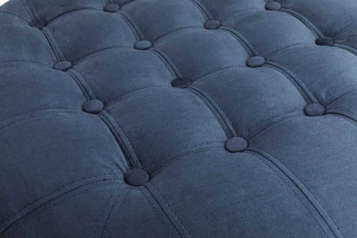 Taburet Chesterfield, Albastru petrol, 80x32x80 cm [4]