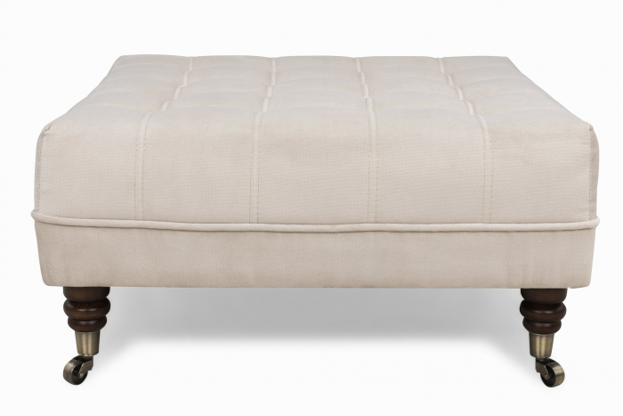 Taburet Chesterfield, Bej, 70x32x70 cm [2]