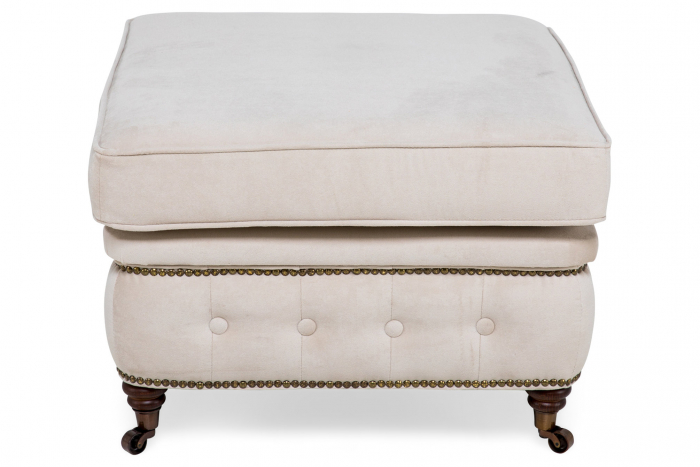 Taburet Chesterfield, Bej, 75x45x70 cm [2]