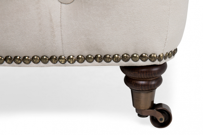 Taburet Chesterfield, Bej, 75x45x70 cm [3]