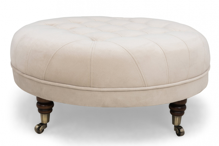 Taburet Chesterfield, Bej, 80x32x80 cm [3]