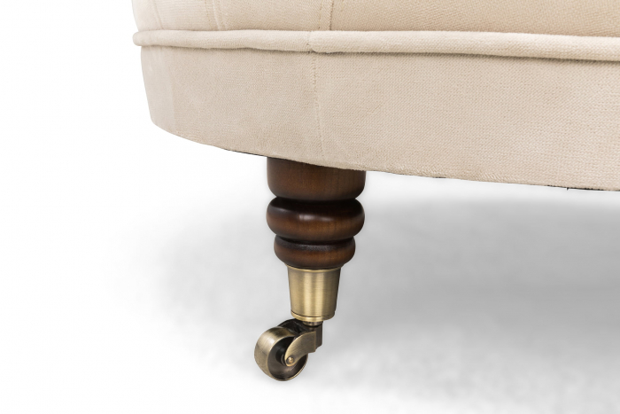 Taburet Chesterfield, Bej, 80x32x80 cm [5]