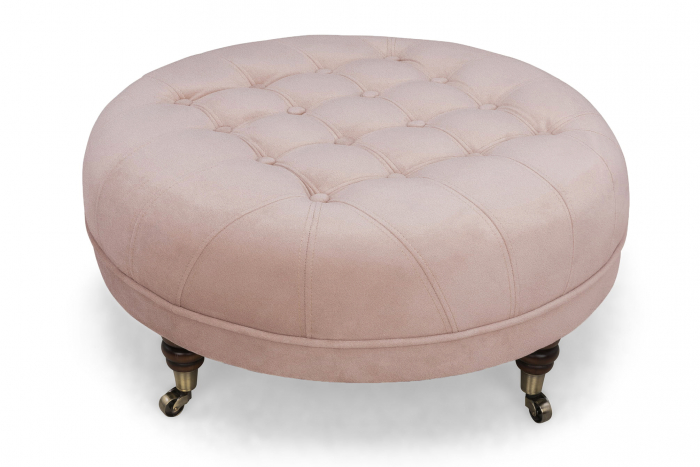 Taburet Chesterfield, Roz, 80x32x80 cm [2]