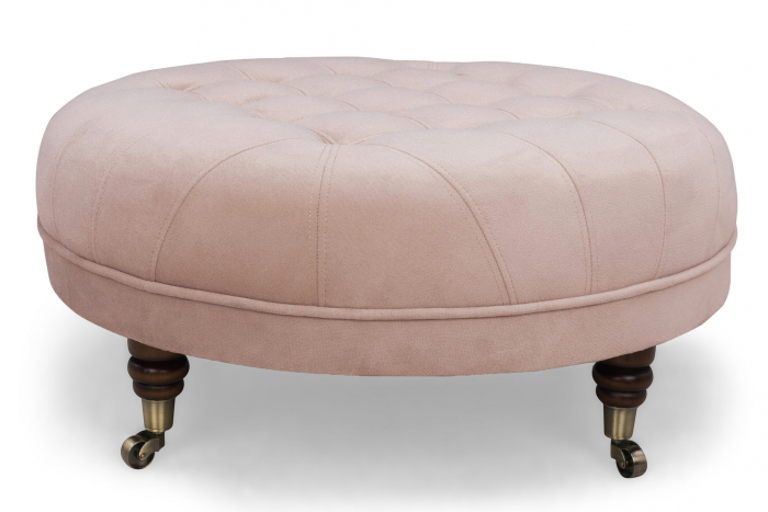 Taburet Chesterfield, Roz, 80x32x80 cm [3]