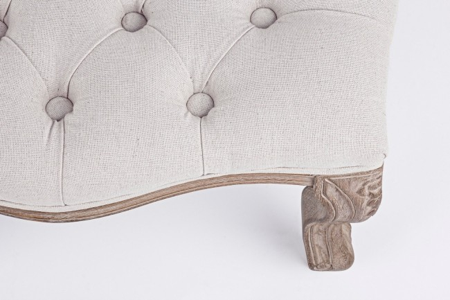 Taburet DIVA, tesatura, alb, 53x42x38cm [5]