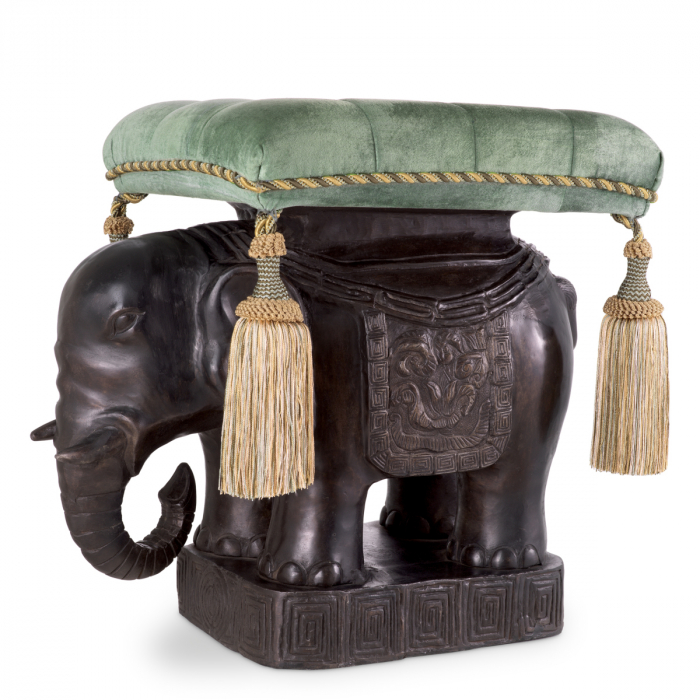 Taburet Elephant bronz, Dims: W. 40 | D. 58 | H. 55  (CM) [5]