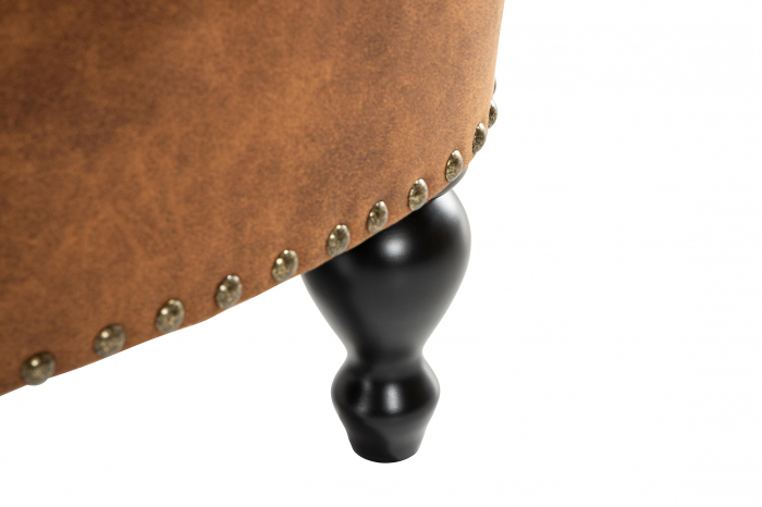 Taburet pentru picioare Clara, Maro coniac, 60x40x50 cm [6]