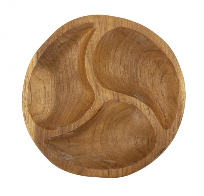 Tava, 3 PARTS din tec cm ø 25,5x3 (piesa unica) [2]