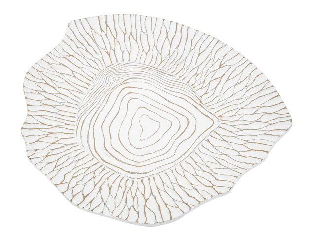 Tava decorativa Tray, Rasina, Alb, 6x37x34 cm [4]