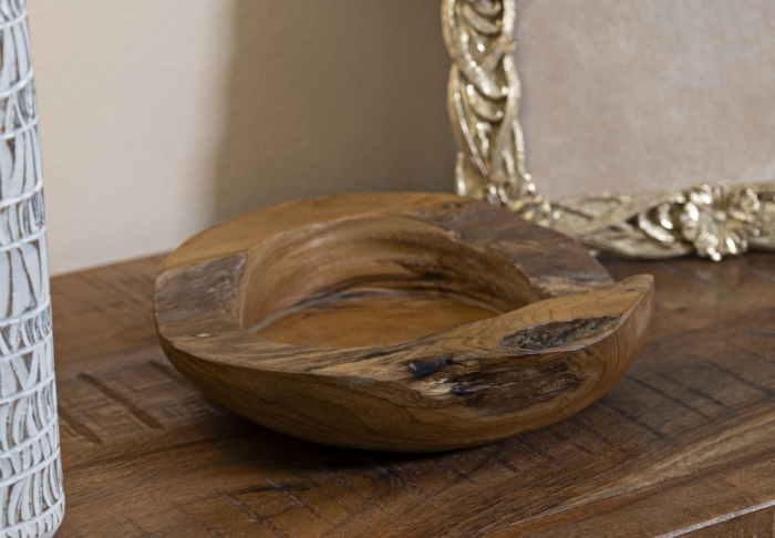 Tava, ERUSI din lemn de tec cm ø 20x6 (piesa unica) [8]