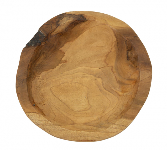 Tava, TIPIC din lemn de tec cm ø 25x5 (piesa unica) [2]