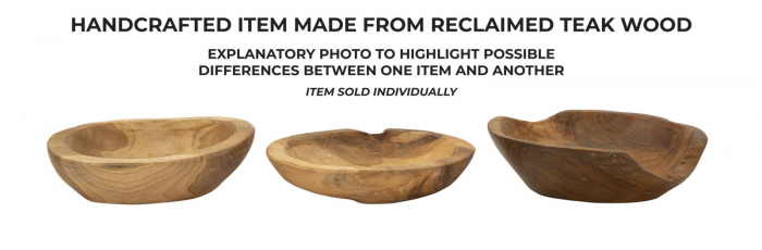 Tava, TIPIC din lemn de tec cm ø 25x5 (piesa unica) [7]