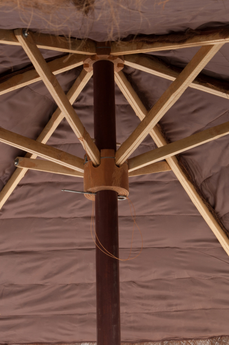 Umbrela Cocoleaf, Lemn, Maro, 150x150x270 cm [3]