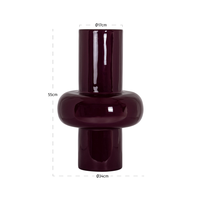 Vase Ashlyn burgundy large [2]