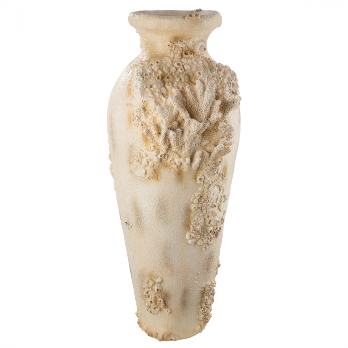 Vază, Amforă, Motiv coral, Rășină sintetică, alb, PU 1, L. 33 cm, L. 39 cm, H 81 cm [2]