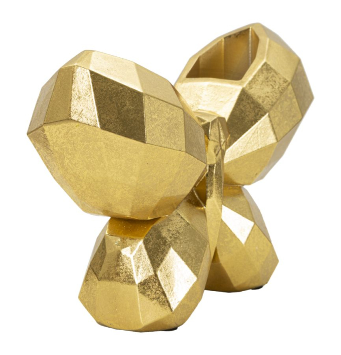 Vaza, aurie, fluture 22,5x8x15 cm [2]