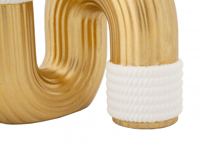 Vaza Bann, Poliester, Auriu/Alb, 12.7x10.5x10.5 cm [3]